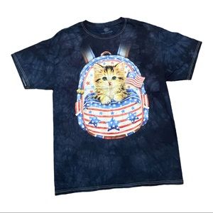 THE MOUNTAIN kitty cat kittens cats Tie Tye Dye Tee Tshirt Large